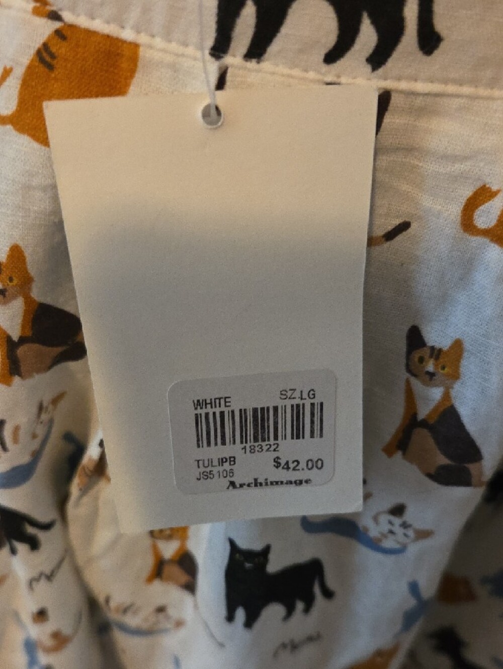 NWT-Tulip-B - A-Line Skirt with Cat Print. - Picture 3 of 5